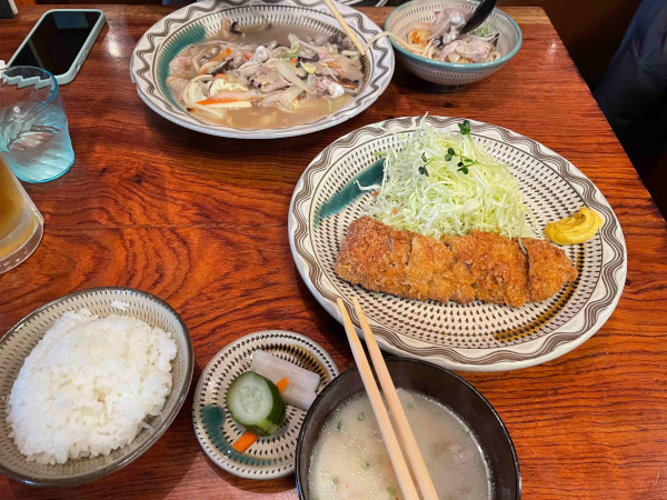 katsu and champon from katsu eda at fukuoka